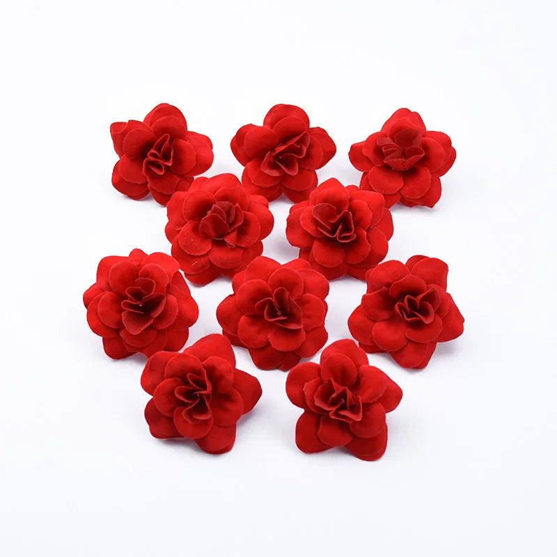 Afralia™ Red Rose Wedding Bridal Accessories Artificial Flowers Decorative Wreaths Home Decor