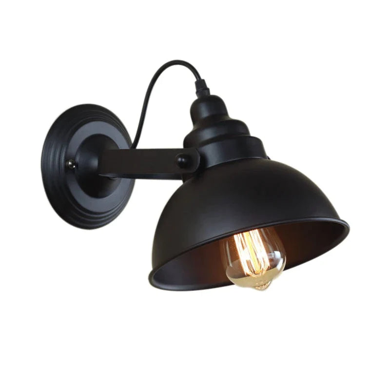 Afralia™ Industrial Black Wall Sconce E27 Wall Lamp for Indoor Lighting