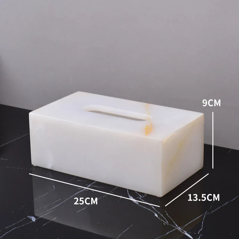 Afralia™ White Onyx Marble Bathroom Set Luxury Bathroom Accessories