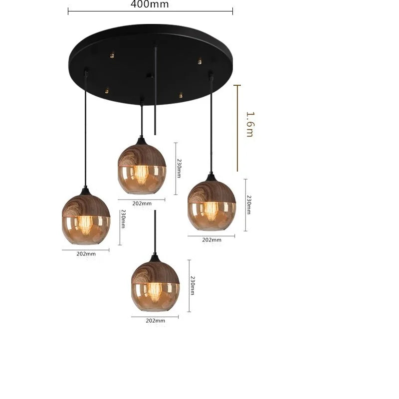 Afralia™ Nordic Wood LED Pendant Lights for Dinning Room Bedroom Cafe Bar Restaurant