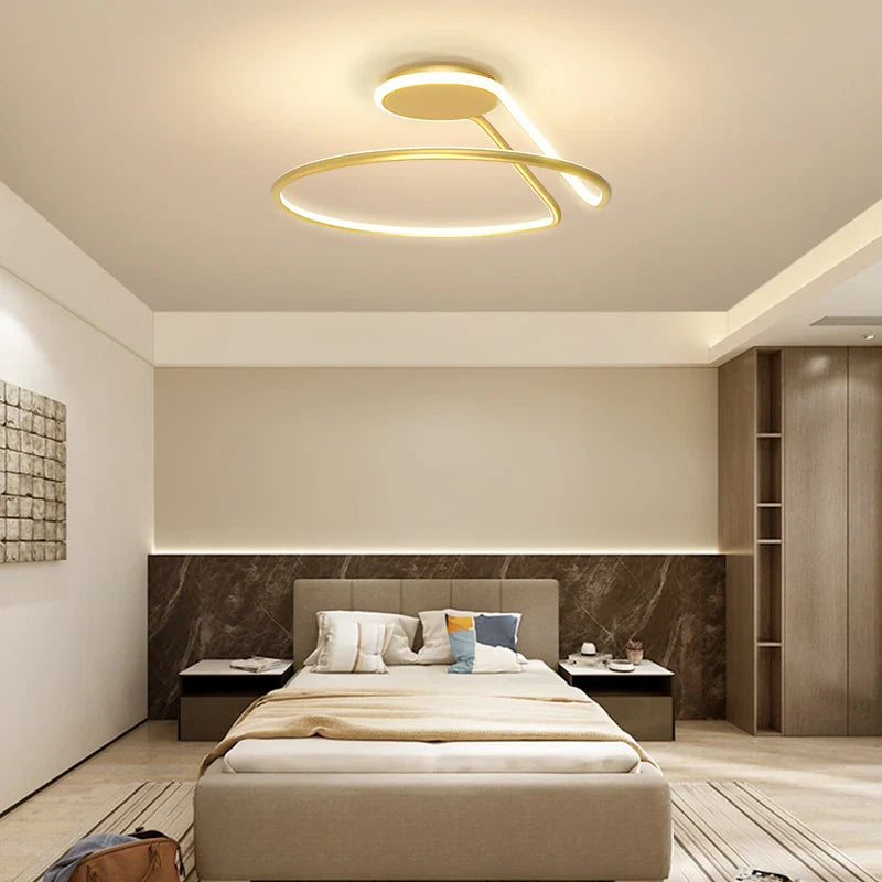 Afralia™ Aluminum LED Chandelier: Modern Minimalist Bedroom Kitchen Lighting Fixtures