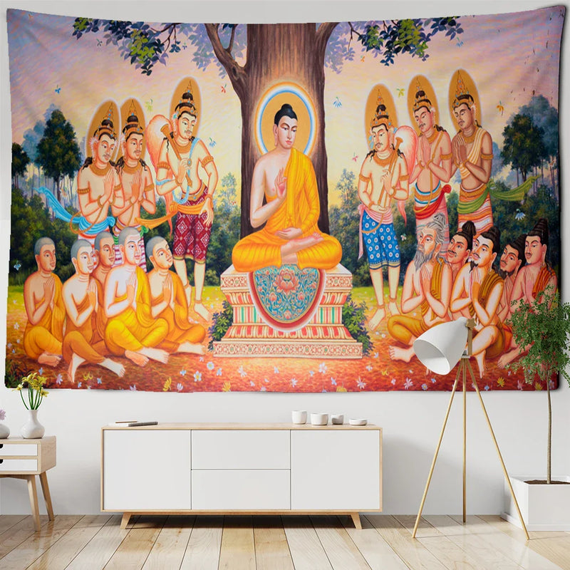 Afralia™ Buddha Tapestry Wall Hanging for Bedroom Decor & Meditation Room