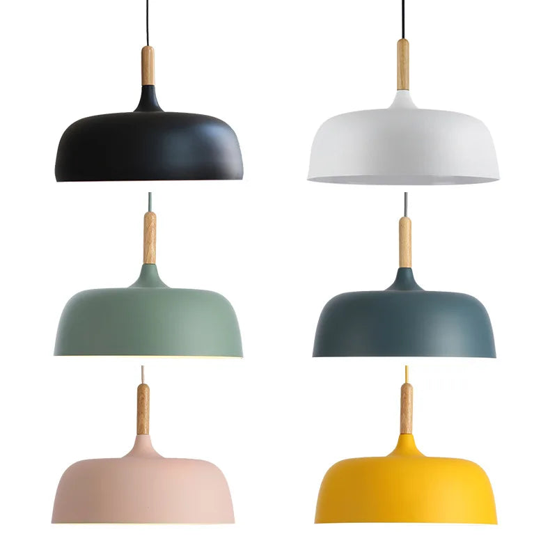 Afralia™ Macarone Pendant Light: Modern Colorful Iron Lampshade for Home, Restaurant, Coffee Shop.