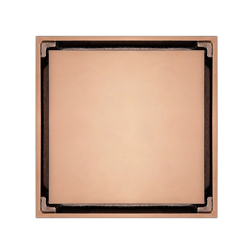 Afralia™ Rose Gold Shower Floor Drain 304 SUS 10cmx10cm Deodorant Conceal Strainer Cover