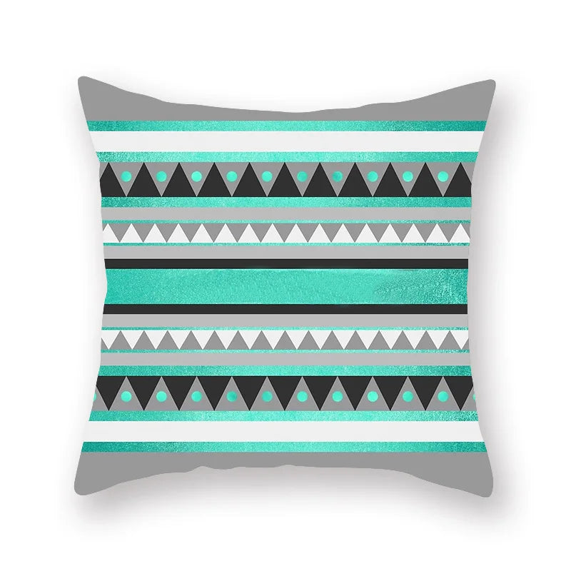 Afralia™ Green Geometric Pillowcase - Nordic Classic Design for Home Decor and Comfort