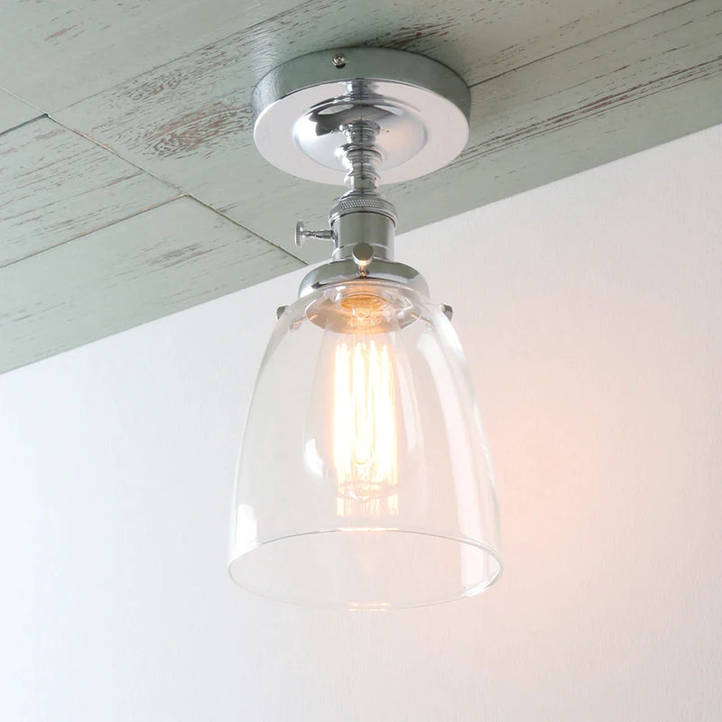 Afralia™ Oval Glass Ceiling Light for Laundry Room Living Room Cafe Bar