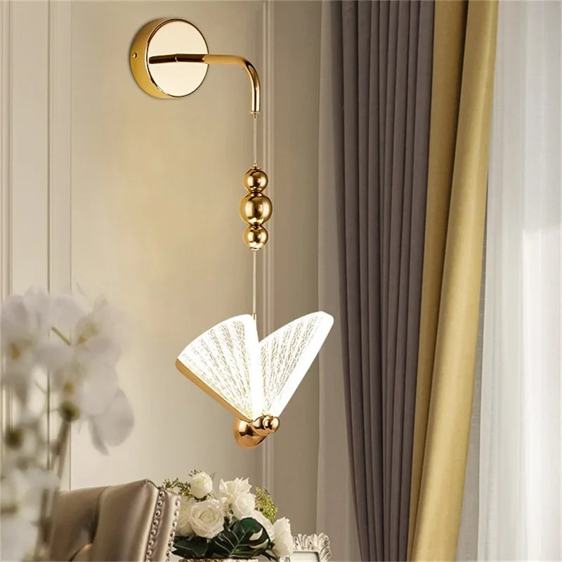 Afralia™ Butterfly Wall Lights: Nordic LED Sconces Modern Lamps Fixtures for Home Decor