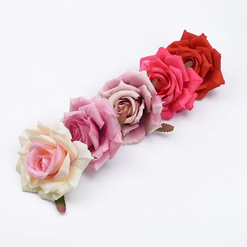 Afralia™ Wedding Roses Decorative Flowers 5/10PCS Multicolor Artificial Plants Home Decor
