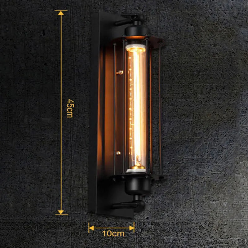 Afralia™ Retro LED Industrial Wall Light for Home Decor and Ambiance