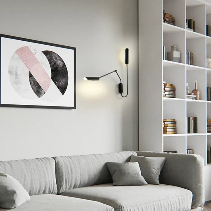 Afralia™ Industrial Loft Wall Lamp: Creative Long Arm Bedside Reading Light