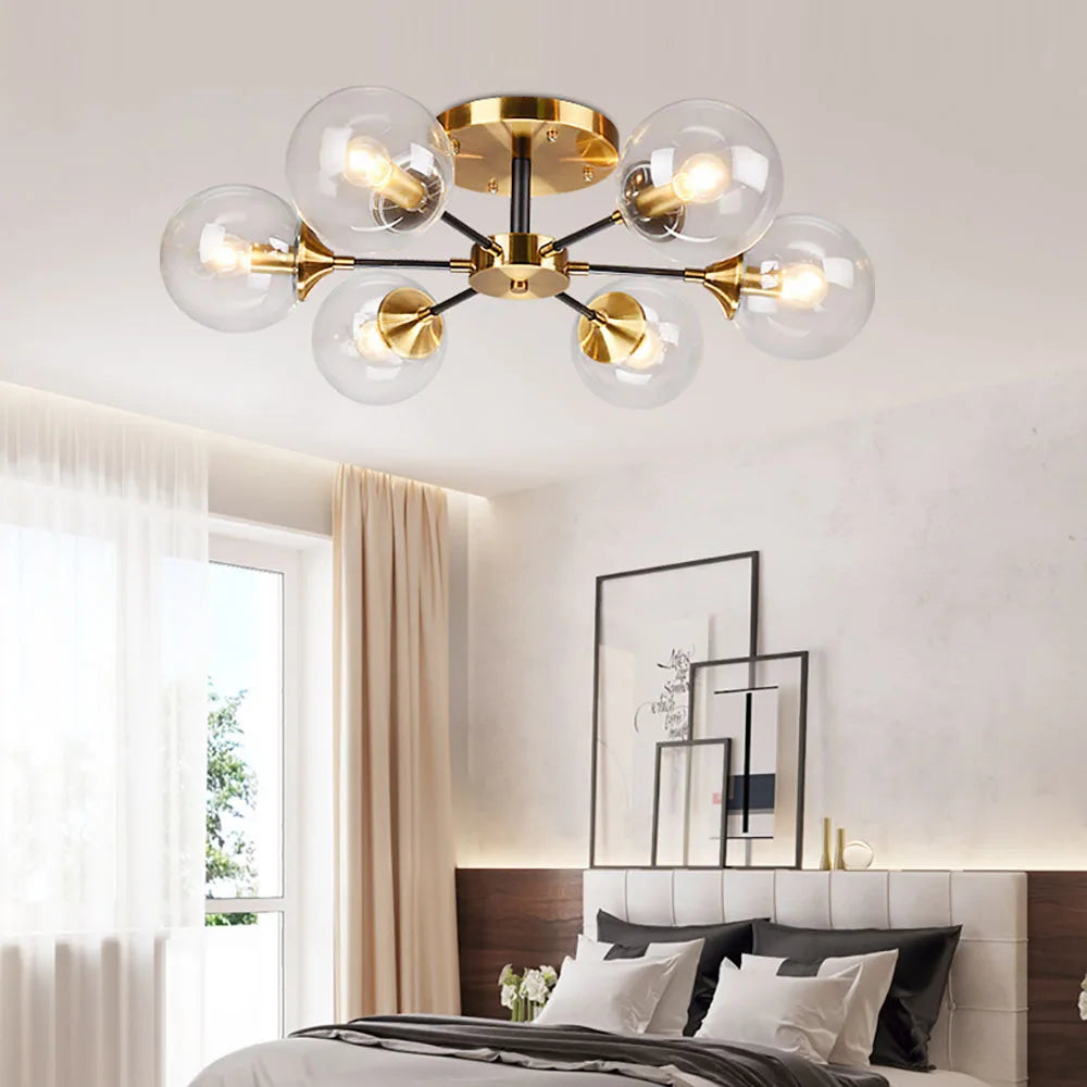 Afralia™ Postmodern LED Glass Ceiling Lights for Bedroom Dining Room Luxury Lighting