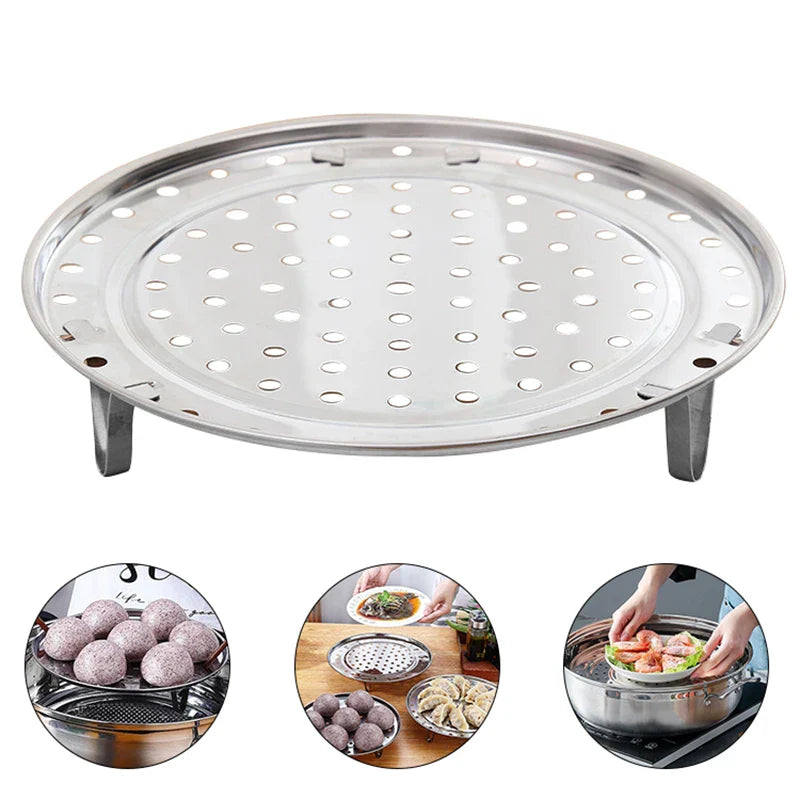 Afralia™ Stainless Steel Multifunctional Steaming Rack for Stuffed Bun Food