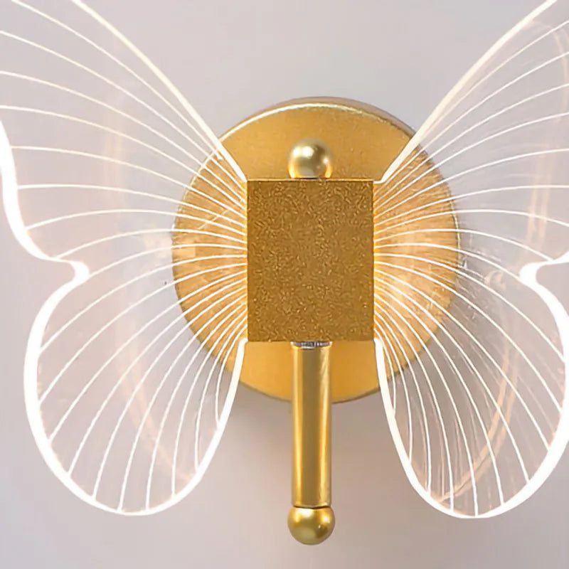 Afralia™ Butterfly Nordic LED Wall Lamp Modern Sconces Lights for Home Decor