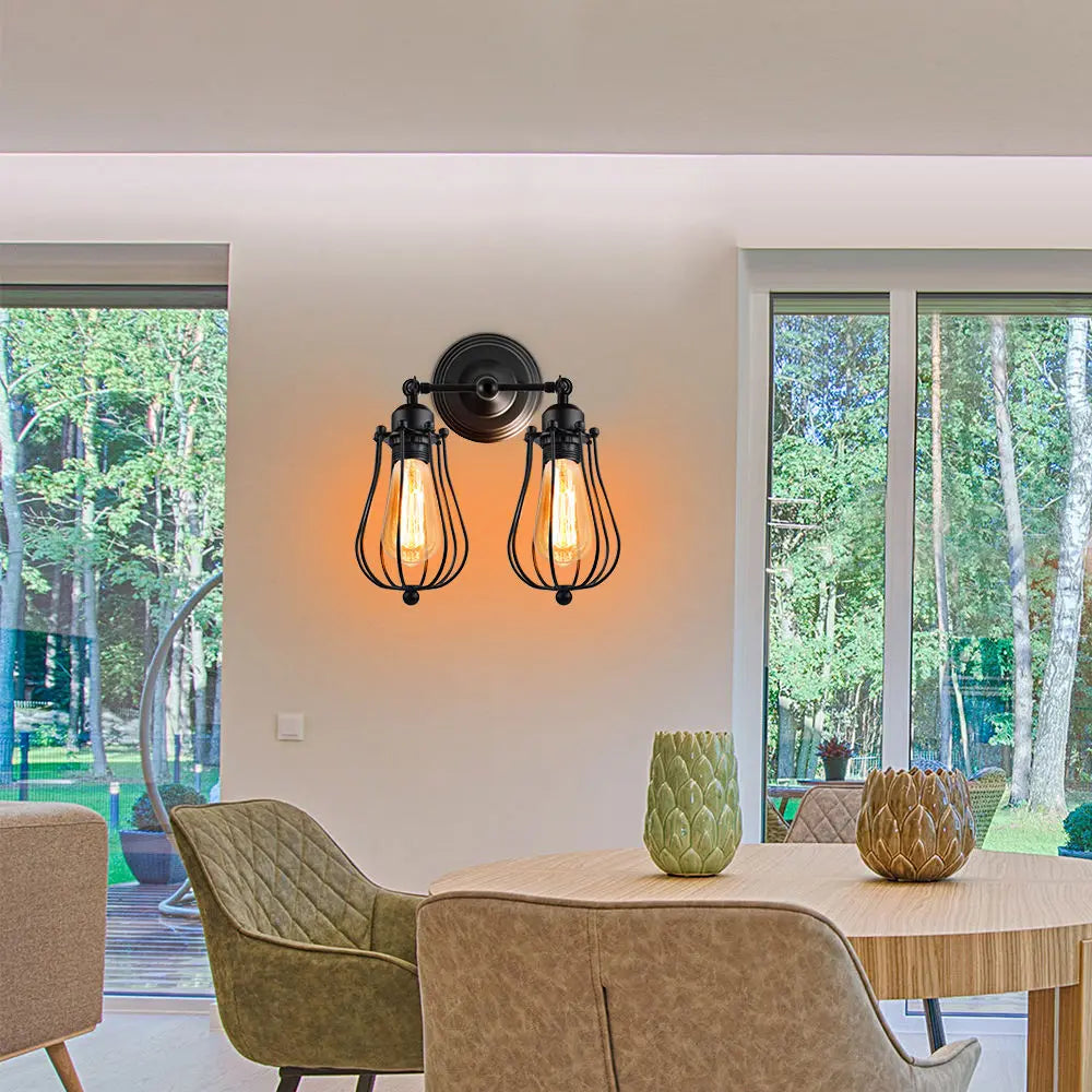 Afralia™ Modern Vintage Wall Lights Adjustable Bedside Sconce Lamps