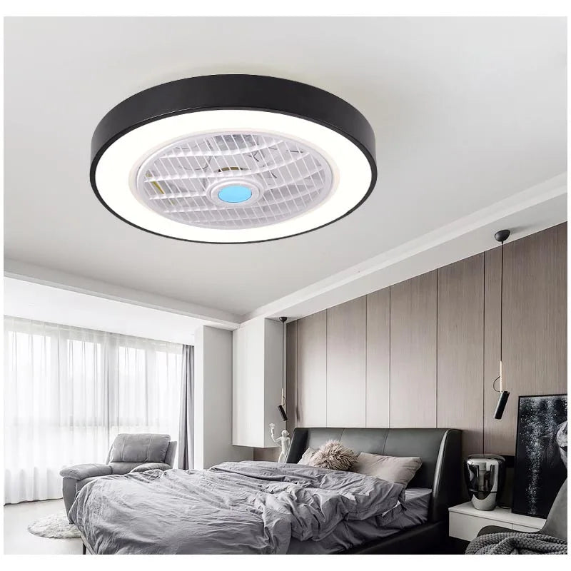 Afralia™ Macaron Ceiling Fan Light for Bedroom, Living Room & Dining - Nordic Style