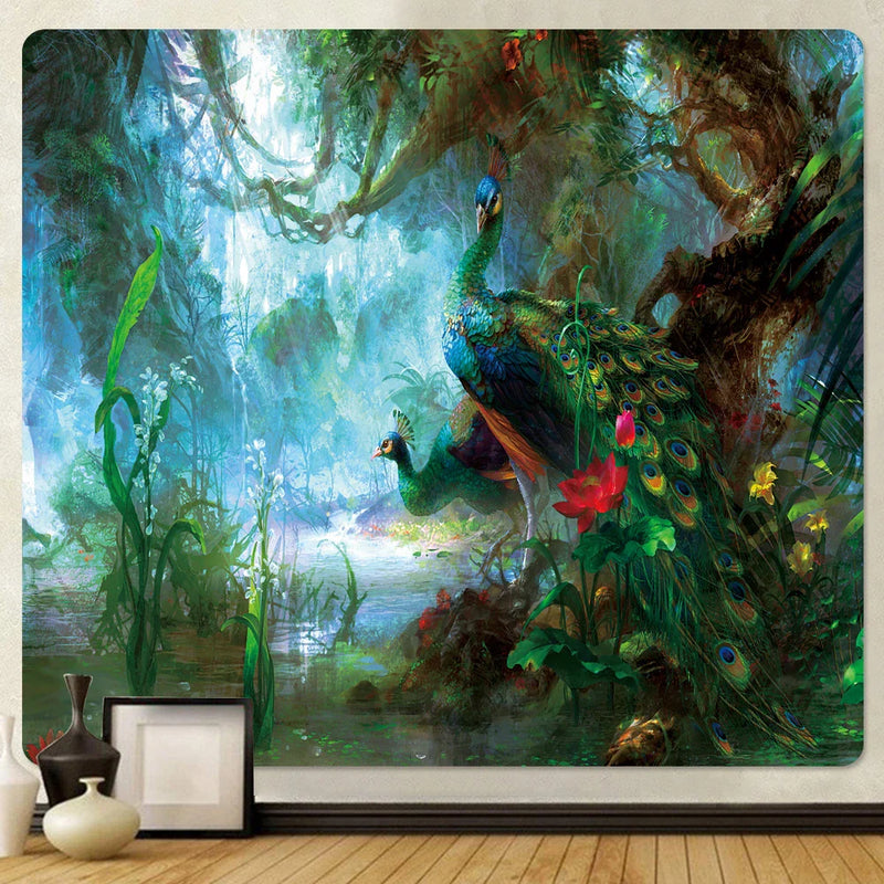 Afralia™ Magic Forest Elf Tapestry Bohemian Wall Art Deco for Home Decor