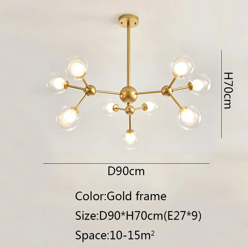 Afralia™ Black Postmodern Sputnik Chandelier for Dining Room and Home Decor