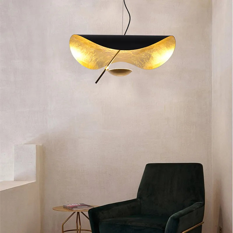 Afralia™ Lederam Manta Pendant Lamp - Industrial Retro Design, White & Black.