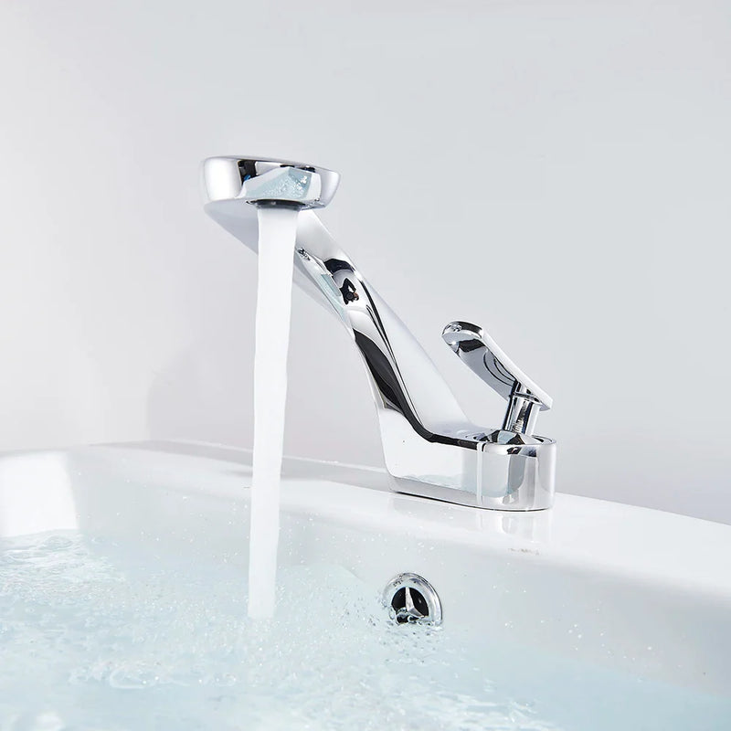 Afralia™ Waterfall Basin Mixer Faucet, Hot/Cold Water Bathroom Vessel Sink Taps