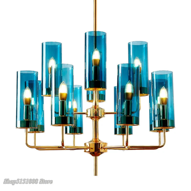 Afralia™ Glass Chandelier: Luxury Nordic LED Hanging Lamp for Living Room, Dining Room, Bedroom