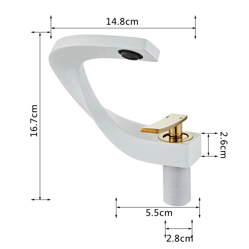 Afralia™ Brass Bathroom Basin Faucet in Elegant Rose Gold Finish