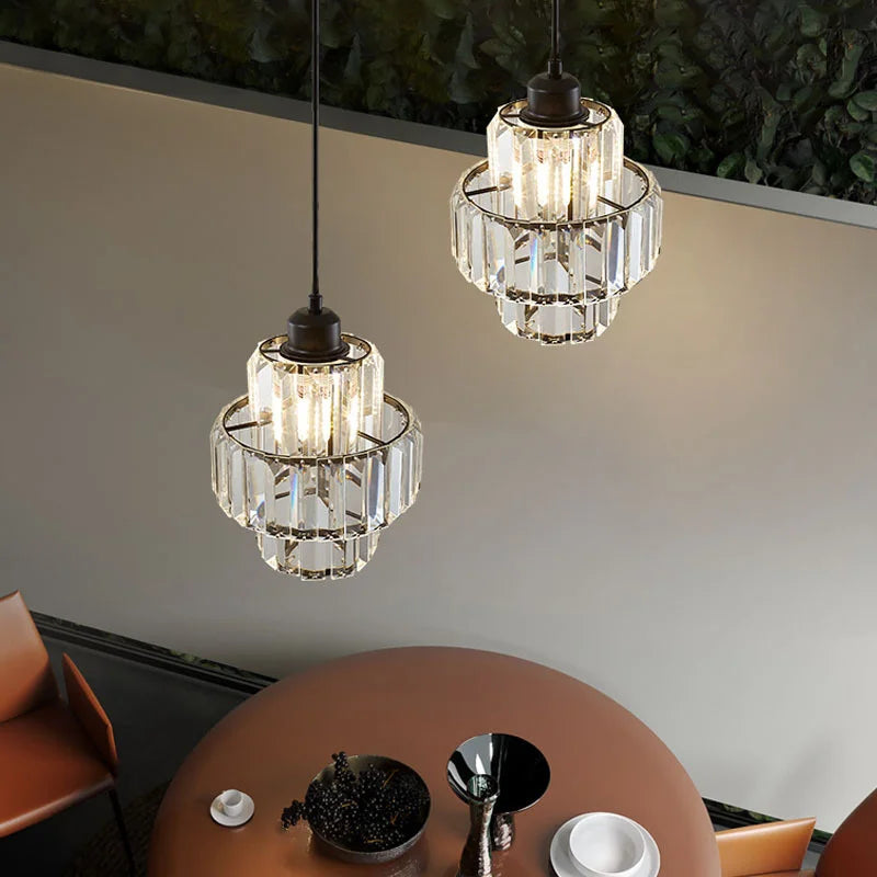 Afralia™ Crystal Chandelier: Elegant LED Ceiling Light for Living Room, Bedroom, and Aisle. Luxurious Modern Design.