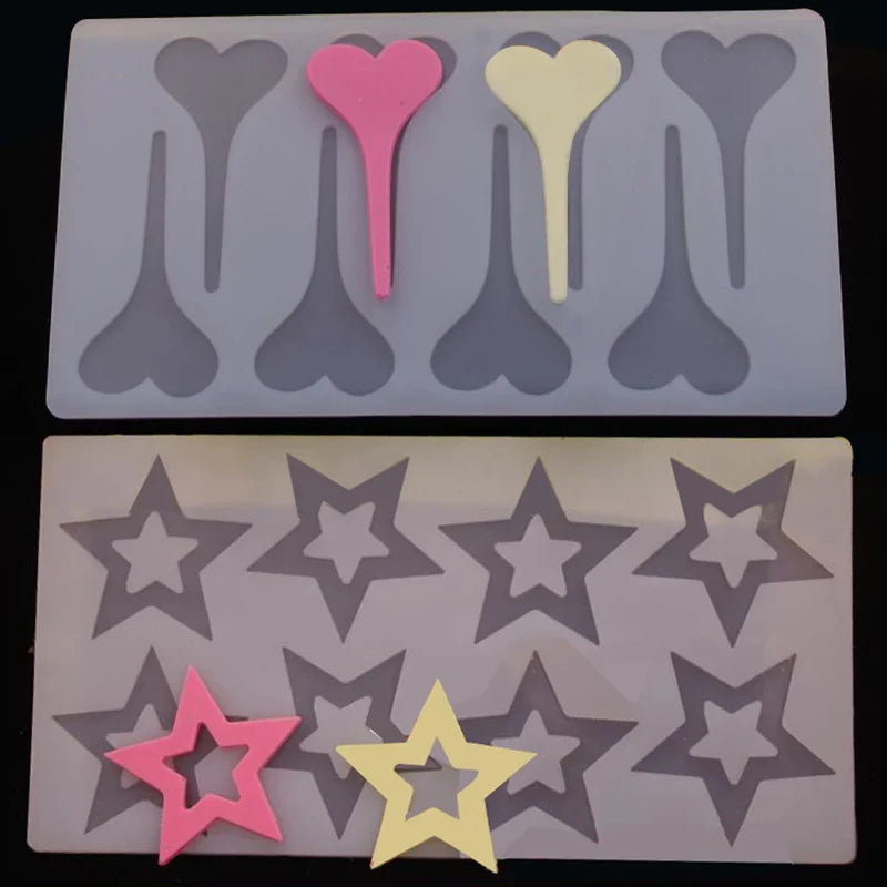 Afralia™ Silicone Chocolate Insert Mold for Cake Decoration crafting Variety Shapes