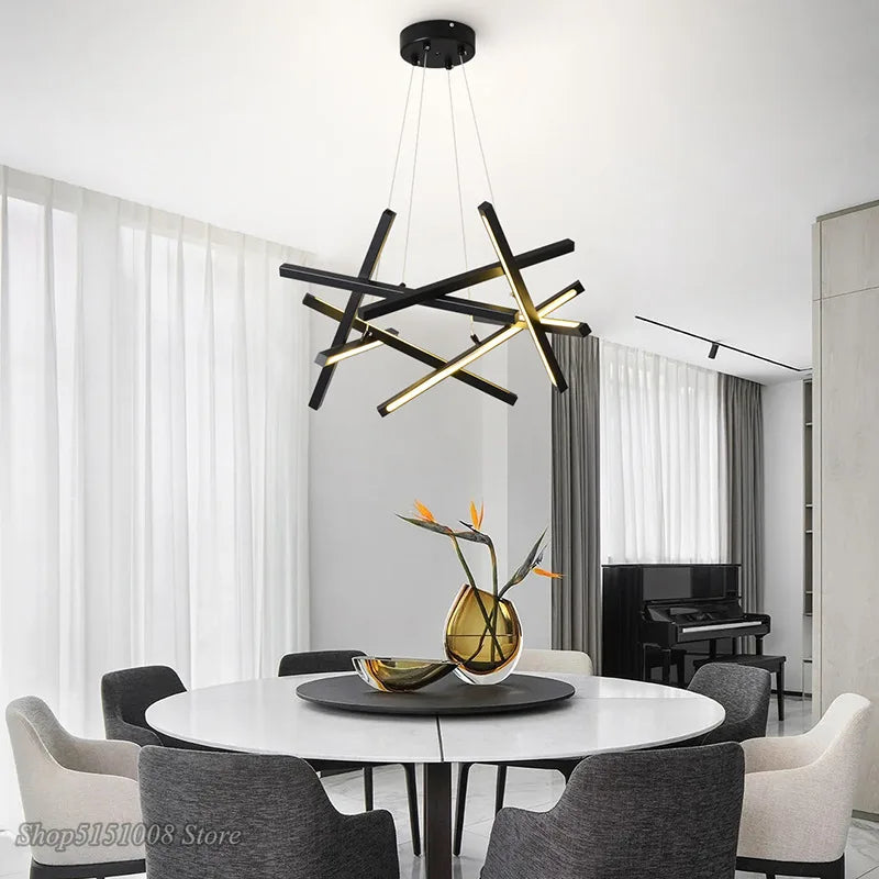 Afralia™ Modern Nordic Chandelier: Aluminum LED Hanging Lamp for Stylish Home Decor