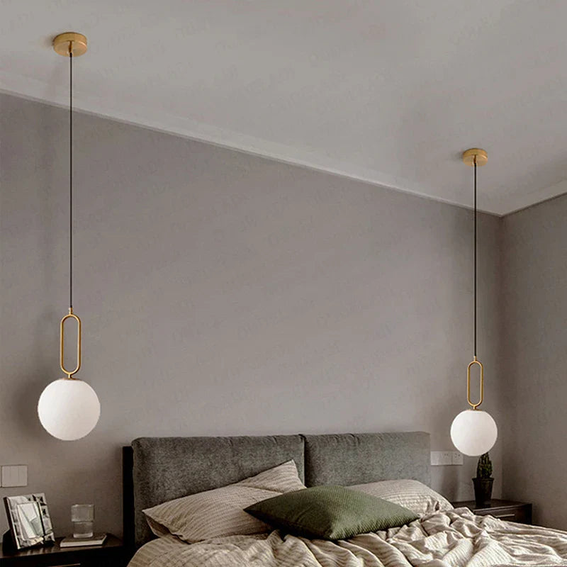 Afralia™ Nordic Glass Pendant Lights - Modern Brass Decor Lighting Fixture