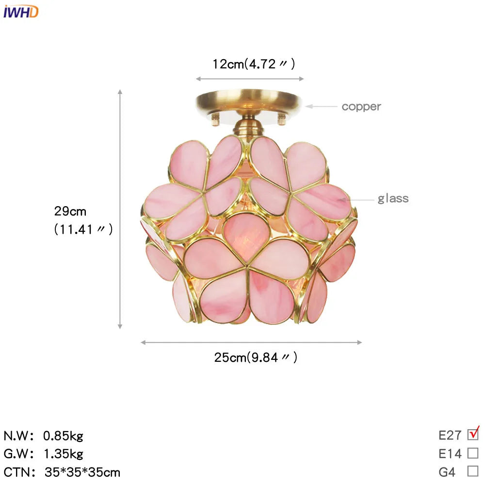 Afralia™ White Glass LED Ceiling Light Fixture, Nordic Modern Copper Ceiling Lamp