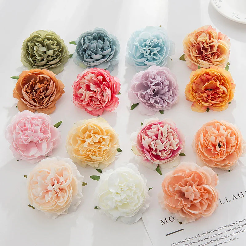 Afralia™ Silk Peony Roses Wall Decor Wedding Bridal Home Christmas Wreath Bouquet