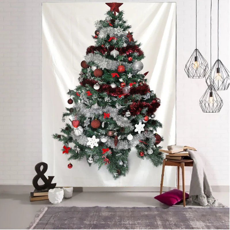 Afralia™ Christmas Tree Tapestry Wall Hanging Ornament for Festive Home Decor