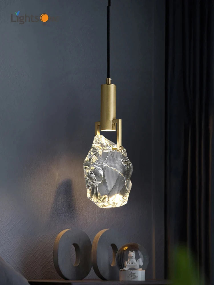 Afralia™ Crystal Pendant Light: Elegant Bedroom & Bar Table Lamp