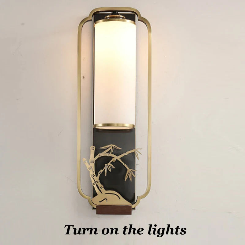 Afralia™ Elegant Iron Glass Wall Sconce for Living Room Bedroom TV Background