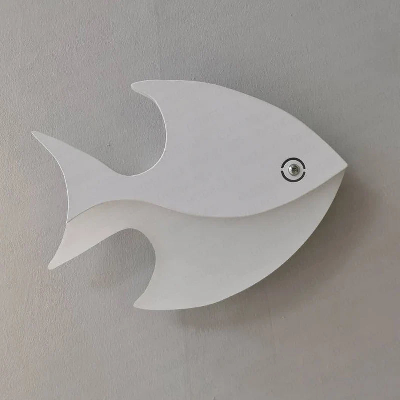 Afralia™ LED Fish Shape Wall Lamp Modern Creative Acrylic Decor for Indoor Spaces