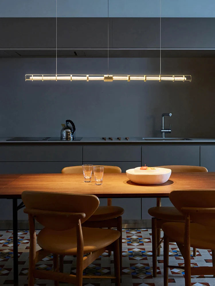 Afralia™ Glass Chandelier: Nordic Minimalist Dining Room & Office Decoration Lamps