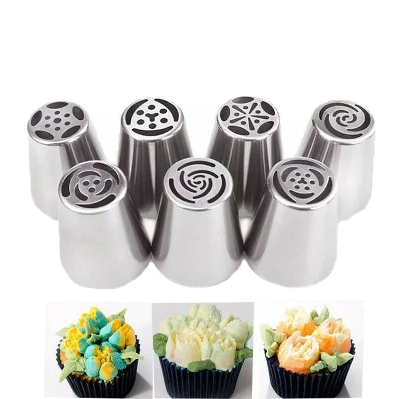 Afralia™ Russian Cake Cream Piping Nozzles Dessert Decorating Kit