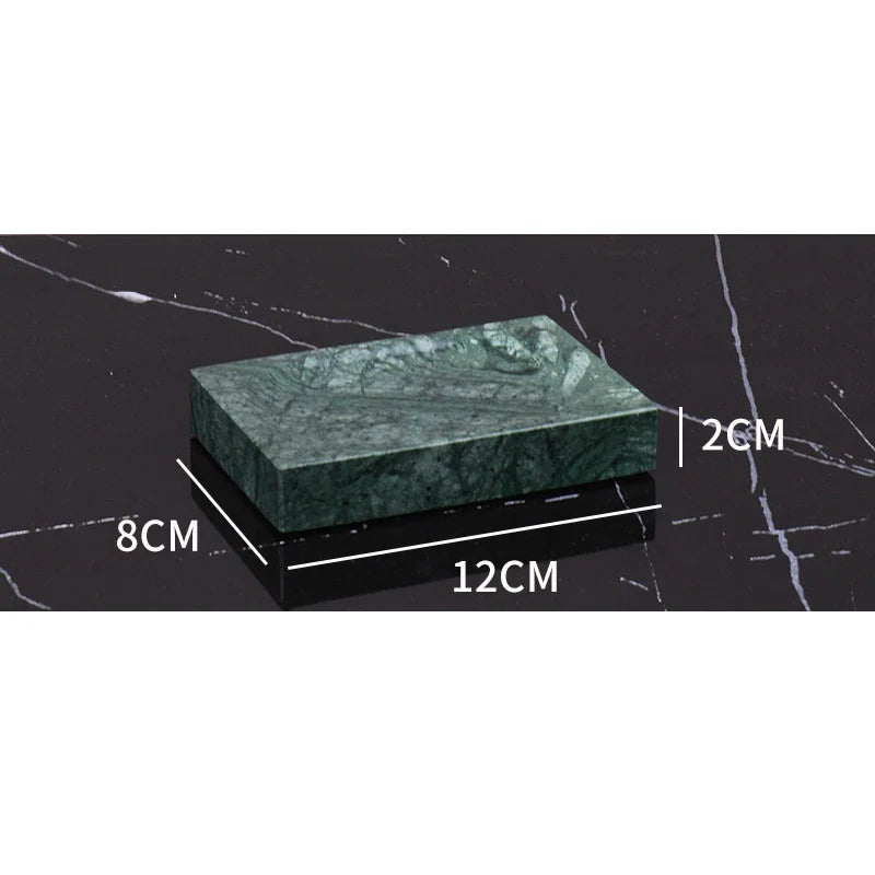 Afralia™ Dark Green Marble Bathroom Set - Nordic Light Luxury Tray Toothbrush Holder Soap Dispenser Kit