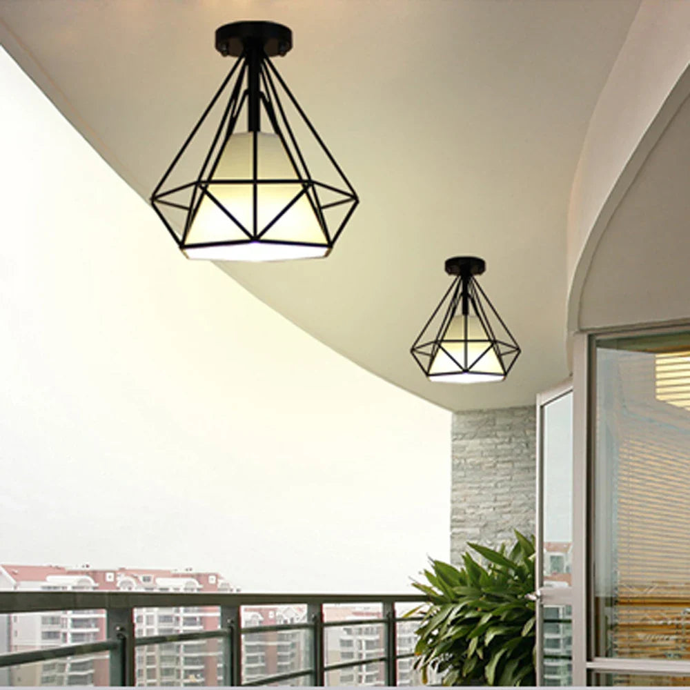 Afralia™ Nordic Industrial Ceiling Lamp Shade Fixture Chandeliers - Vintage Metal Home Decor