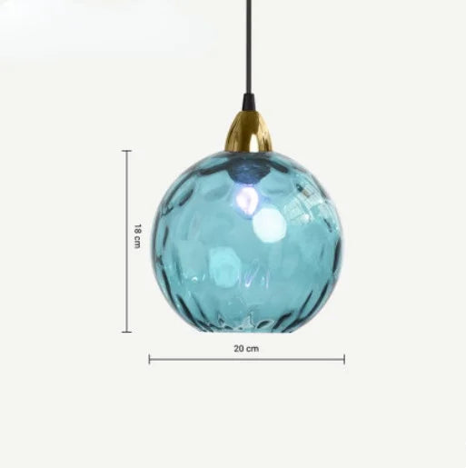 Afralia™ Modern Glass Ball E27 Pendant Lamps for Bedroom Restaurant Chandelier Living Room
