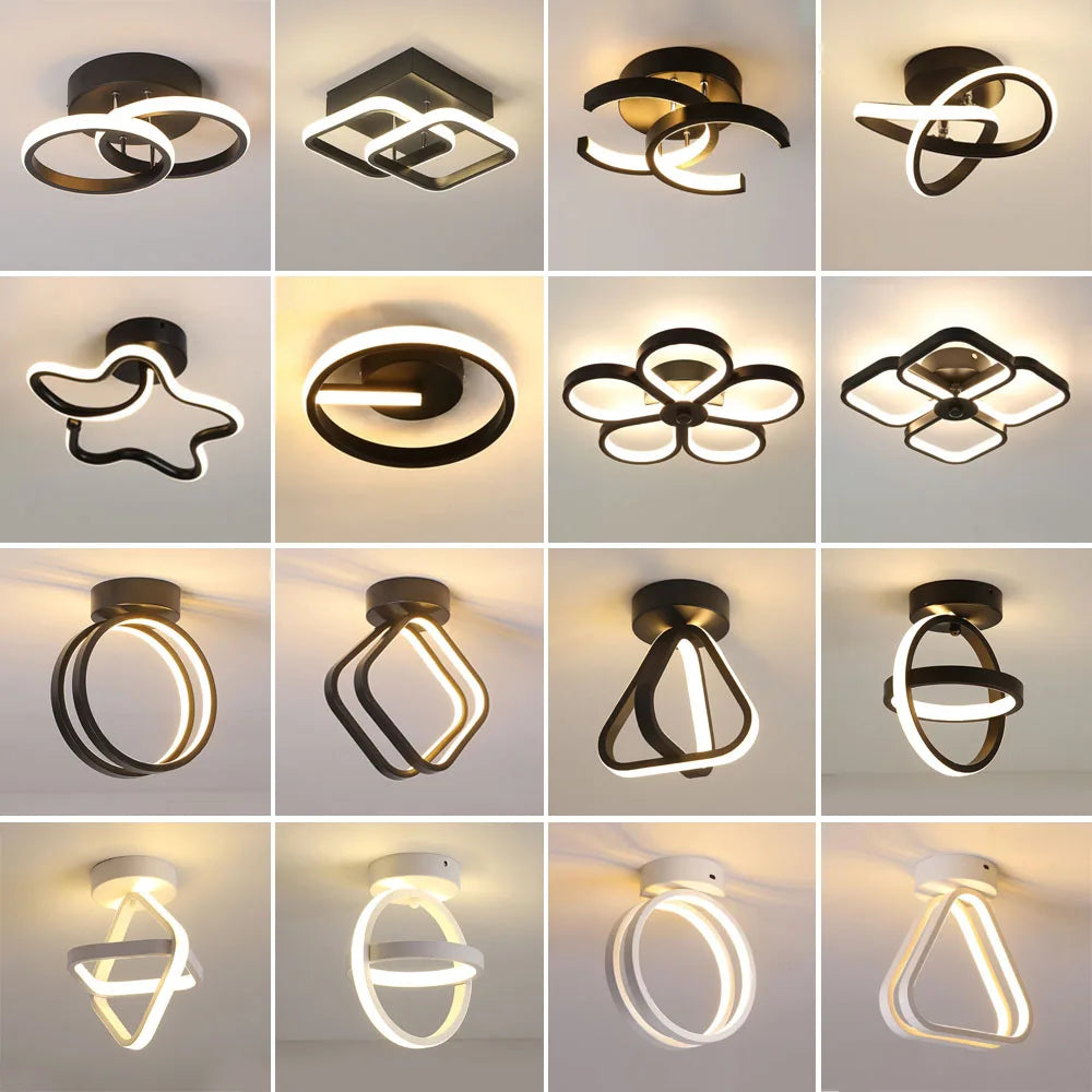 Afralia™ Modern LED Ceiling Lamp for Indoor Lighting Minimalist Chandelier