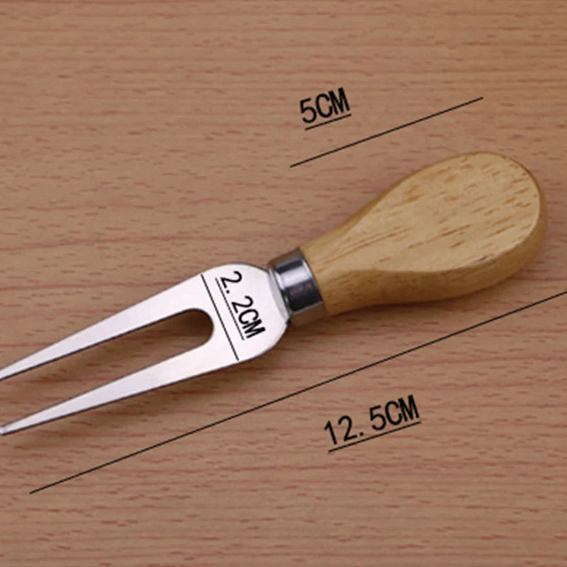 Afralia™ Cheese Knives Set with Wood Handle, Stainless Steel Pizza Cutting Tools