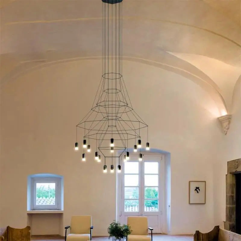 Afralia™ Hexagonal Pendant Light: Contemporary Geometric Fixture for Home Lounge and Dining Room