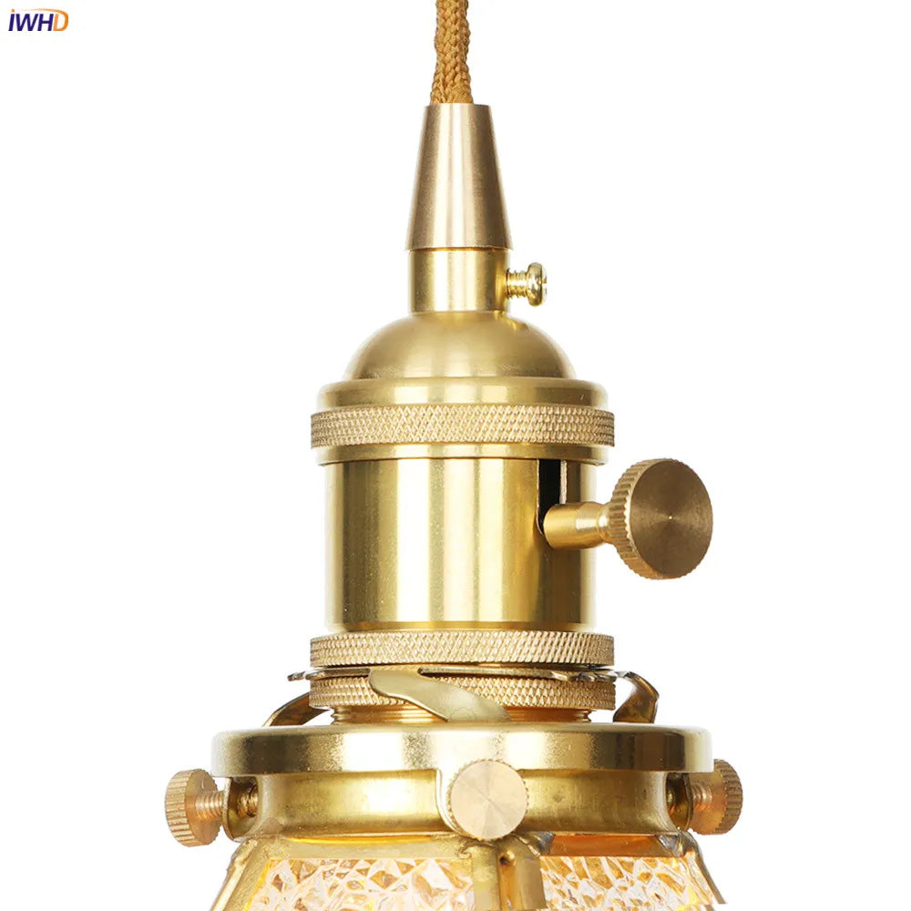 Afralia™ Copper LED Pendant Lamp Modern Glass Kitchen Living Room Light