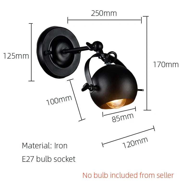 Afralia™ Retro Loft Wall Light Sconce Bra for Clothing Shop and Home Decor