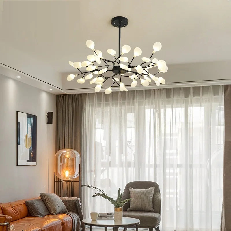 Afralia™ Modern G4 LED Iron Chandelier Tree Branch Lamps for Home Living Room