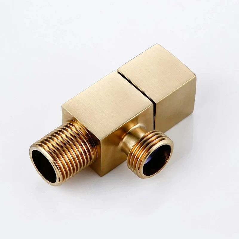 Afralia™ Brass Black Angle Valve for Bathroom Water Control