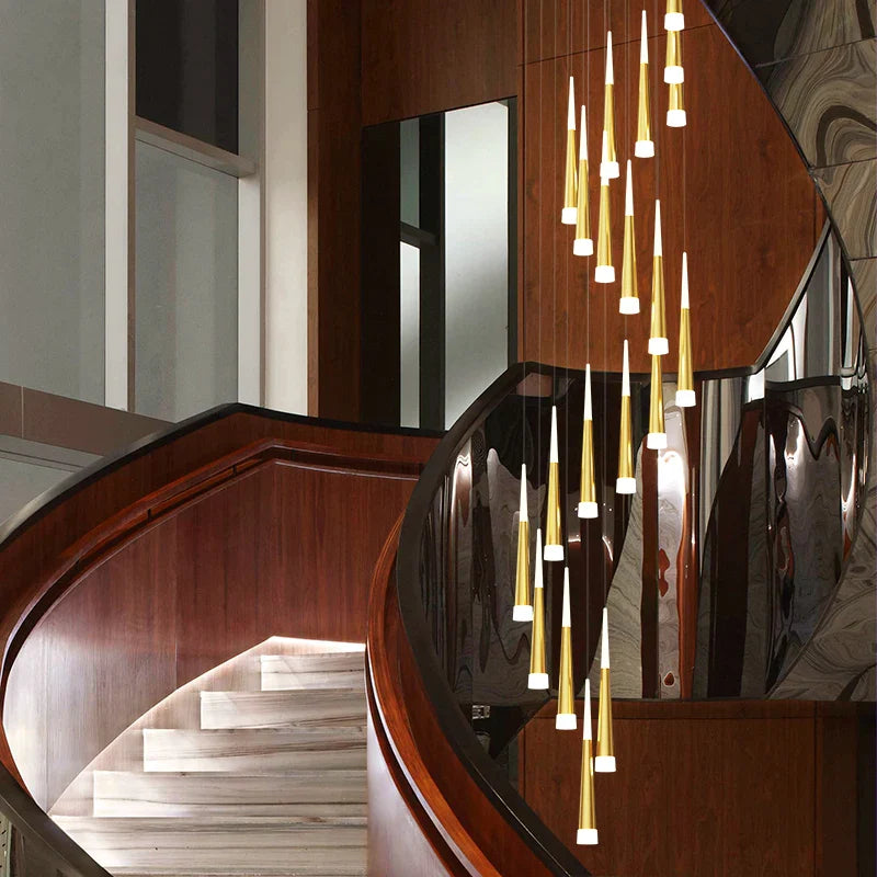 Modern Simple Pendant Chandelier for Stairwell Lighting by Afralia™ - Loft Home Decor