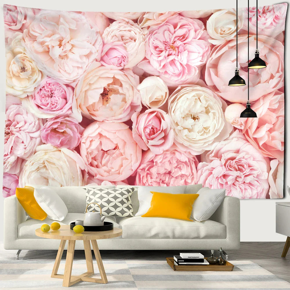 Afralia™ Flower Plant Tapestry Wall Hanging Bohemian Hippie Tapiz Room Decor