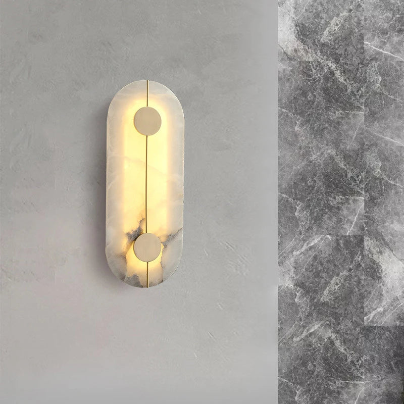 Afralia™ Marble Copper Wall Sconce: Nordic Style 15W LED Light for Living Room, Bedroom, Hotel